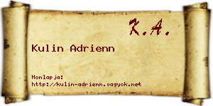 Kulin Adrienn névjegykártya